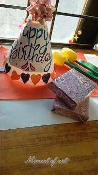 Easy Birthday cap/ candy 🍬boxes #diy#momentofart#handmade#birthday #birthdaygift #giftideas