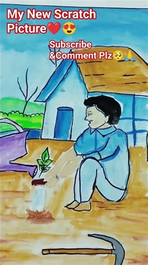 How To Make Drawing Scratch Picture🥺🙏## scratch picture kaise banate hain❤😍🙏