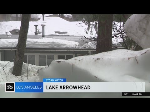 Heavy rain melting snow in Lake Arrowhead, raising flooding concerns