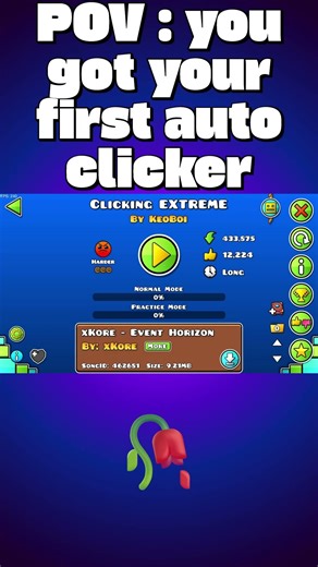 POV You Get a Auto Clicker😭 #gd #geometrydash #skbidi #pibble