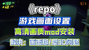 repo游戏画面设置与高清画质mod安装教程 画面糊/晕3d问题解决办法