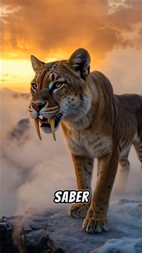 10 Inch Death Fangs! The True Story of Smilodon 🐅❄️ #fact #trending