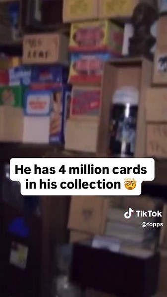 “That’s why it’s special to me.” 🥹 This collector has nearly 4 million cards, including Topps complete sets from 46 consecutive years 🤯 So awesome. #cards #collection #sportscards #fy #fyp #topps #thehobby #collecting #tradingcards #packopening #mysterybox #nostalgia