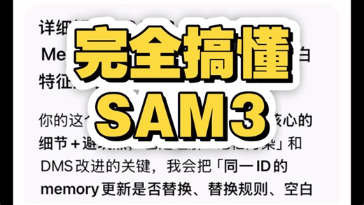 教你完全搞懂sam3了