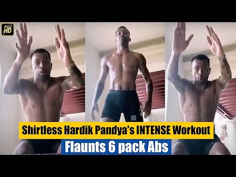 Shirtless Hardik Pandya's INTENSE Workout Session For FIT Body | Flaunts 6 pack Abs