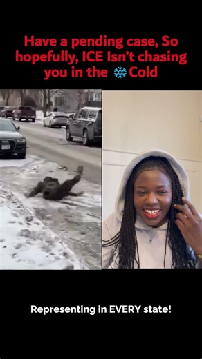 Have something pending so ICE isn’t running after you in the cold 🥶 ice. #vawaqueen #dancinglawyer