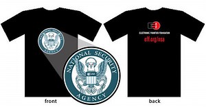 NSA parody-logo shirts from EFF!