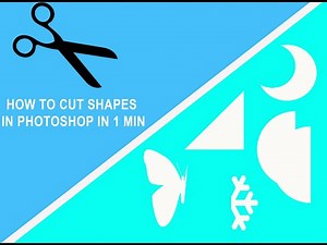 How to cut shapes in Photoshop just in 1 minutes II [ Custom Shapes]