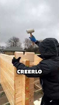 One Person Built This Cabin With No Tools#DIYCabin #SmartBuild #OffGrid