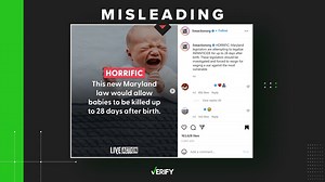 No, Maryland bill would not allow newborns to be killed