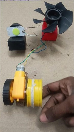 Turning on mini Gear with Adjust fan Light generator | #tech #project #shorts