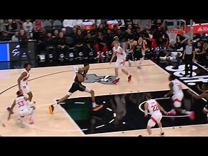 Victor Wembanyama hit a dunk with only 2 steps from the 3 point line using his alien legs