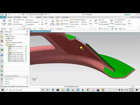 How to create B Surface from A surface in UGNX - B Pillar Part 03
