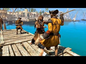Assassin's Creed 4 Black Flag - Brutal Hidden Blades Combat & Pistol Rampage