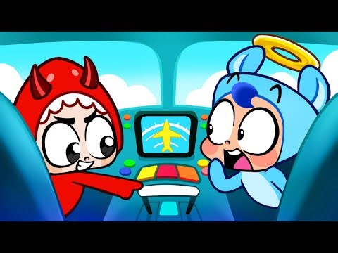 Angel vs Demon Airplane😇😈 Safety Rules for Airplane Adventure | Good Habits Vs Bad Habits