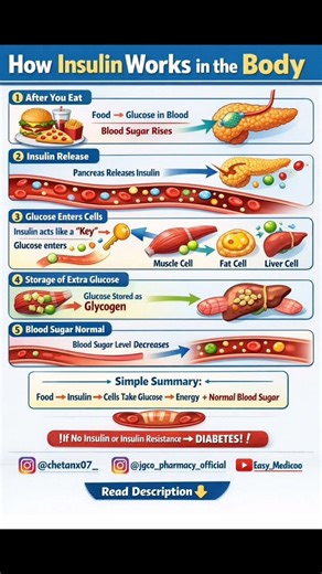 How insulin works?🤷‍♂️#insulin #diabetes #medicaleducation #medico #medicalstudent #pharmacology