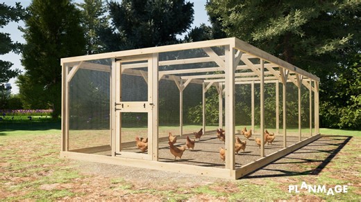 12x24 Chicken Run Plans: DIY Chicken Pen for 30-35 Chickens (digital Download PDF) - Etsy