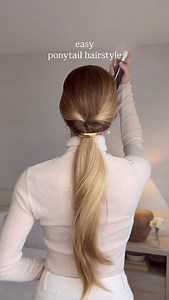 An easy ponytail hairstyle✨ finished with a beautiful ponytail cuff Wearing @luxyhair 20” Bronde Balayage Seamless Extensions use code AGABOURY to save - linked in bio @leletny @moroccanoil #ponytail #ponytailhairstyle #hairtutorial #easyhairstyle #longhairstyles | Alex Gaboury