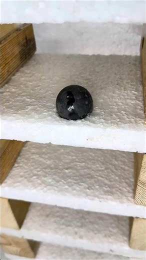 1000°C Hot Iron Ball on foam tower 🔥☄️ | Thermocol #shorts #asmr #experiment
