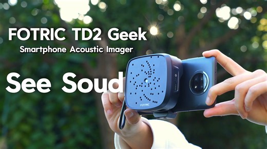 FOTRIC TD2 Geek Acoustic Imaging Camera,64 MEMS Digital Microphones,Acoustic Imager for Android Smartphones,Noise Detection,66°×52°FOV,2~50kHz Frequency Range
