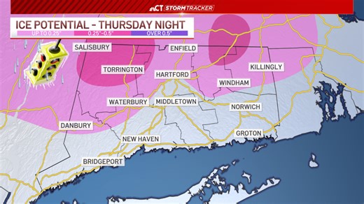 Mainly rain through Thursday ahead of icing potential tonight