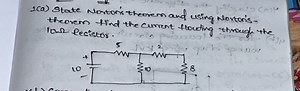 QuestionState Norton's theorem and using Norton's theorem find... | Filo