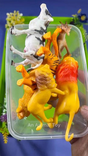 Satisfying Video Animal Toys Asmr, Cow Tiger Elephant Dinosaurs #shorts #animals #asmr #satisfying