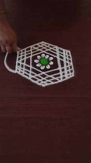 simple rangoli designs # daily rangoli # best # dots # trending #youtube shorts