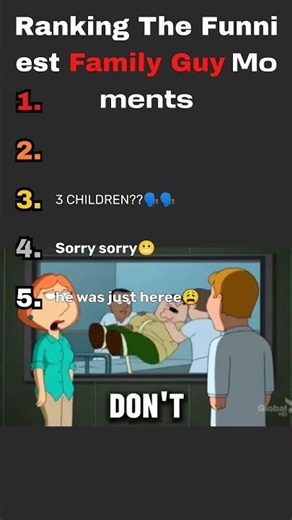Ranking Peter Griffin's Funniest Moments😂#ranking #petergriffin