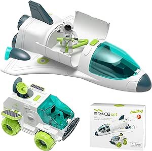 Space Shuttle Toy, Space Toys for Kids 3-7, Multicolor, Lights & Sounds, 3.9 x 9.4 x 3.9 inches