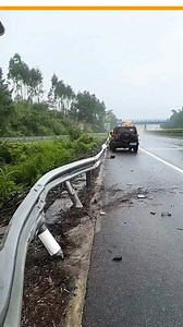 The correction process of deformed highway guardrails #construction #highway | High-Tech Manufacturing