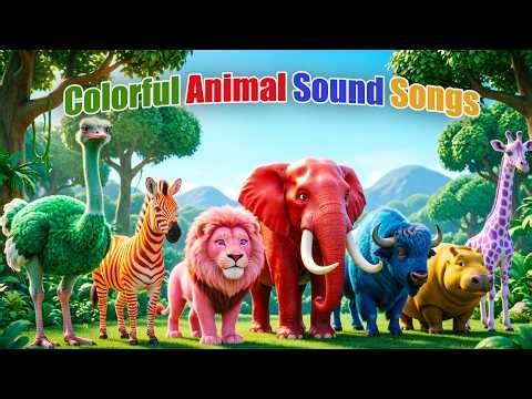 Colorful Animal Sound Songs | Animal Sound Songs | Zazzy Melody