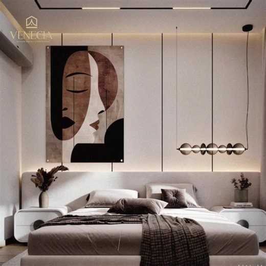 Timeless. Tranquil. Tailored to perfection. This is what a master bedroom should feel like! Designed by Venecia Interior Designs. Let your space speak luxury. DM us now.