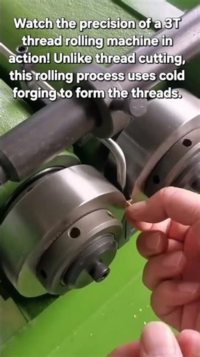 3T Thread Rolling Machine Operation | High Precision Threading Demo