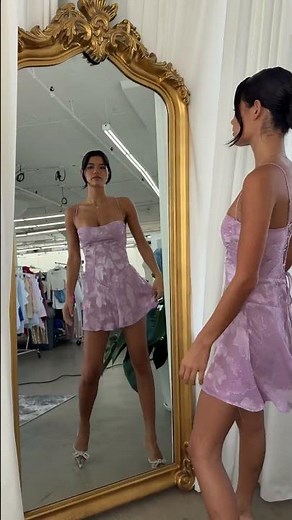 Floral Beauty in Lilac 🌸 Textured A-Line Dress