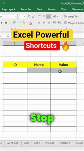 Merge Cells in Excel | Excel Shortcuts #excel #excelshortcuts #shorts