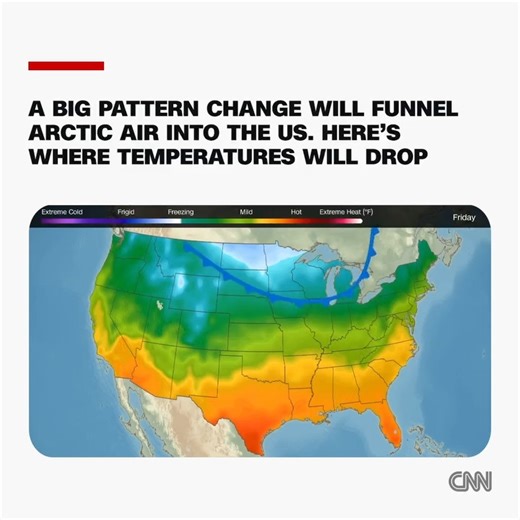 A big pattern change is on the way for the United States with a blast of Arctic air set to bring a first taste of winter to millions. https://cnn.it/4qJjmdb | CNN