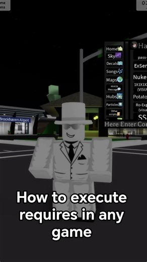 How to execute requires in any game.. #c00lkidd #roblox #brookhaven #edit #fyp #tedrush