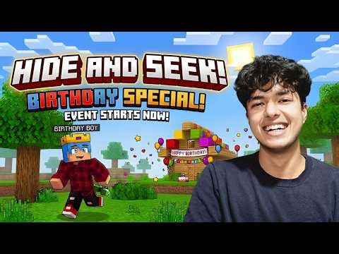 🎂 BIRTHDAY SPECIAL! Huge Minecraft Hide & Seek for MONEY (1 Like = ₹1) | Java/PE/Bedrock