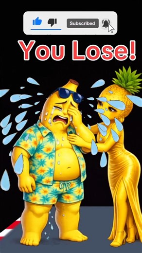 Banana Man vs. Apple Woman ; Win Or Lose?🍌🍍 #shorts #trending #challenge #gaming #filter #banana