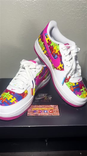Custom Air Force 1 Designs for Autism Awareness