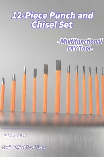 Very useful 12-piece punch and chisel set