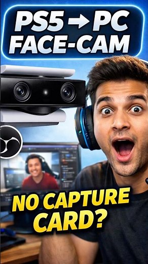 PS5 Camera on PC - No Capture Card! #gamingsetup #streaming #shorts