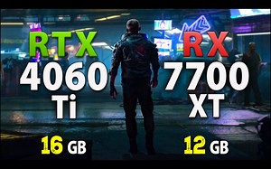 RX 7700 XT 12GB vs RTX 4060 Ti 16GB | 传统光栅2K分辨率25款游戏对比测试