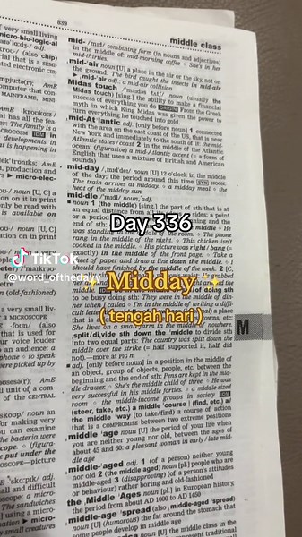 Day 336 : Midday #midday #meaning #learnenglish #book #booktok #foryou