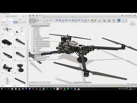 In depth Fusion 360 Tutorial, Drone design, Trailer