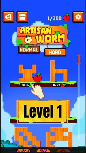greedy wood-eating worm level 1 #game #artisanworm #woodworm