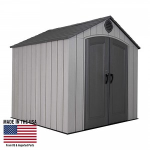 Lifetime Polyethylene Storage Shed, 52.9 sq. ft., 8 ft. x 7.5 ft. x 8 ft., Gray (60354)