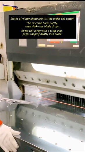 Satisfying Photo Book Cutting ASMR #machine #works