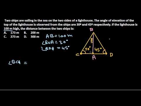 Quantitative aptitude and reasoning tutorial : Height and distance 1